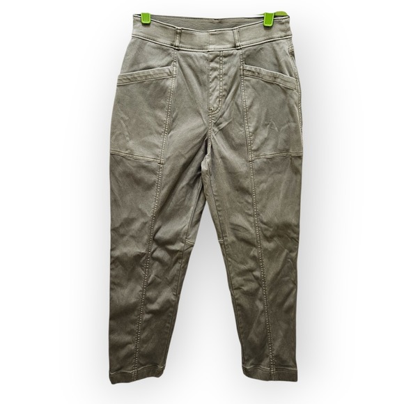 SPANX Pants - SPANX Womens M/M Green Twill High Waisted‎ Utility Pants